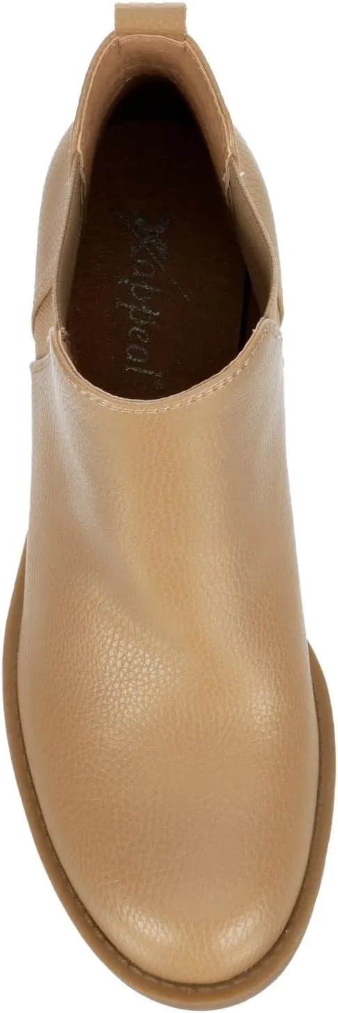 XAPPEAL Laura - Women's Block Heel Slip-On Chelsea Boot with Lug Sole