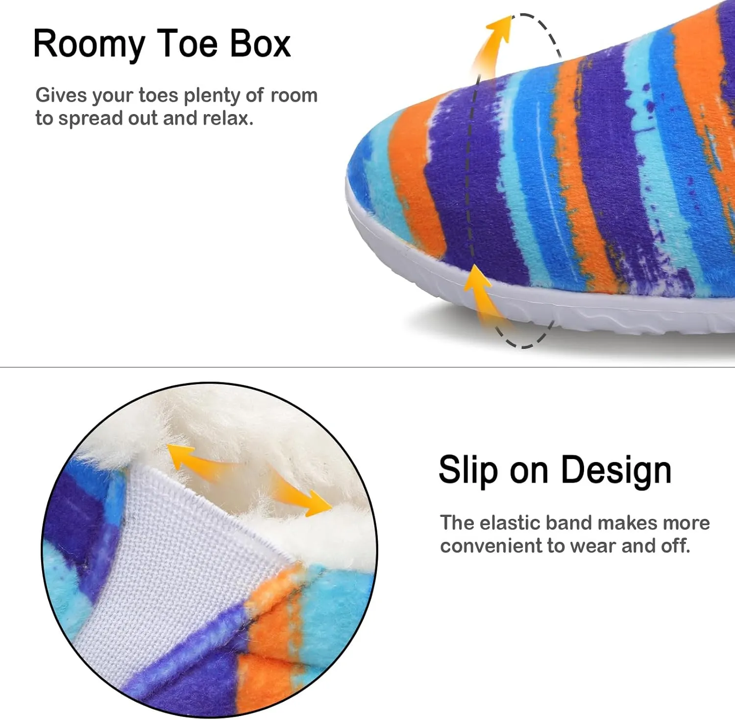XIHALOOK Womens Mens Fuzzy Slippers Lightweight Closed Back House Shoes Slip on for Indoor Outdoor