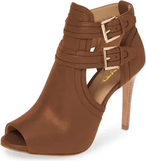 XYD Women Peep Toe Sandal Ankle Booties Dual Buckled Straps Stiletto Heels Stylish Cutout Event Party Pumps Shoes