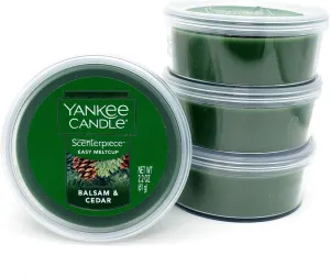 Yankee Candle Balsam & Cedar Scenterpiece Easy MeltCup 2.2 Ounce, 4-Pack