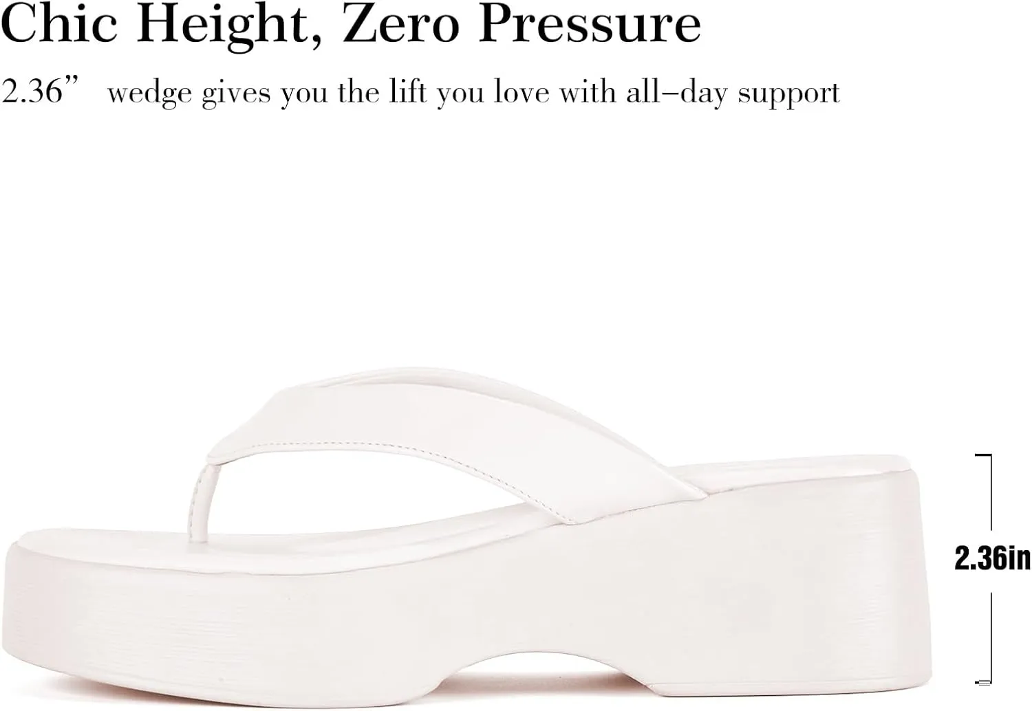 Yavero Women's Platform Flip Flop Sandals Comfortable Wedge Thong Sandals with Square Toe, Casual Summer Sandals