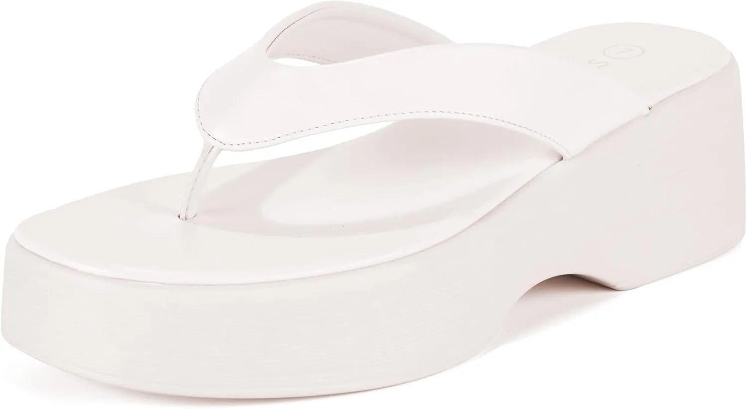 Yavero Women's Platform Flip Flop Sandals Comfortable Wedge Thong Sandals with Square Toe, Casual Summer Sandals