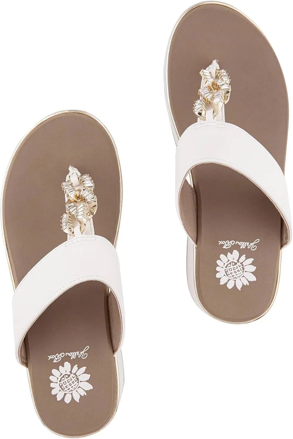Yellow Box Women's Darcy Wedge Sandal, Round Toe, Medium-High 2.75 Inch Heel, 1.25 Inch Platform Comfortable Flip-Flop