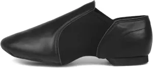 YKXLM Split Sole Jazz Dance Shoes Women & Men Supper Easy Slip On Soft Leather, Neoprene Jazz Dance Shoes,Model JS359,Black,6.5 US
