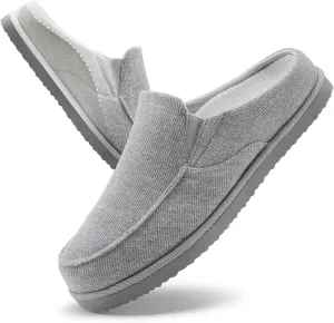 Yolis Men's Slippers with Arch Support Moccasin Clog House Shoes Breathable Waffle Knit Lightweight Non Slip Indoor Outdoor Home Shoes Size 8-14