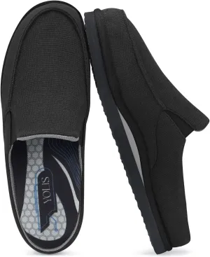 Yolis Men's Slippers with Arch Support Moccasin Clog House Shoes Breathable Waffle Knit Lightweight Non Slip Indoor Outdoor Home Shoes Size 8-14