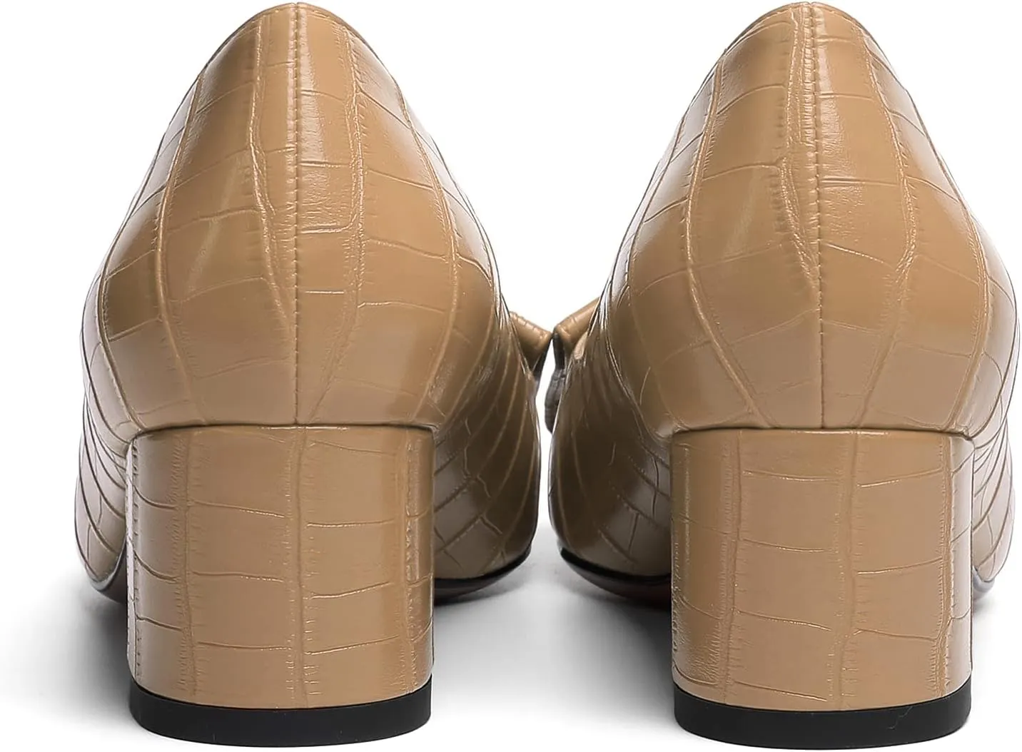 Zamikoo Women's Block Heel Pumps Low Heel Slip On Pointy Toe Wedding Dress Shoes US Size 5-13